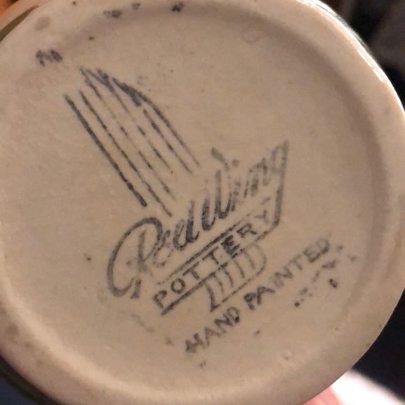 REDWING Mini pitcher 3.5โ tall Vintage Hand Painted POTTERY - Picture 4 of 5